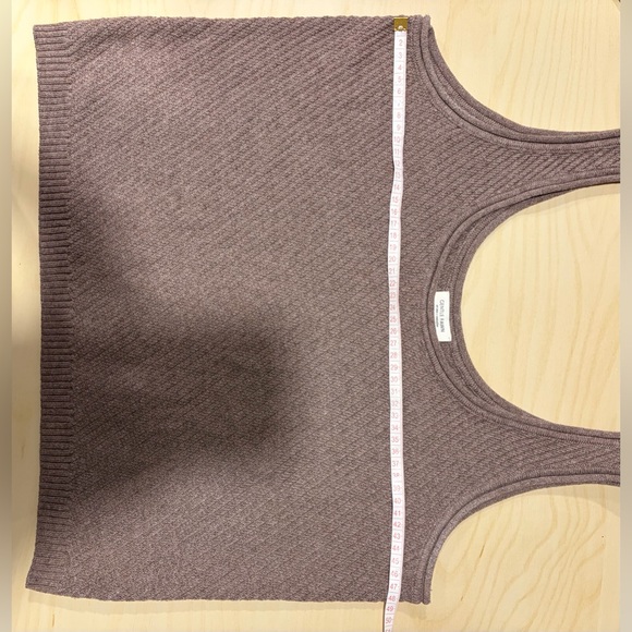 Gentle Fawn Brown Ribbed Knit Tank Top Sleeveless Minimalist Size M - Picture 6 of 7